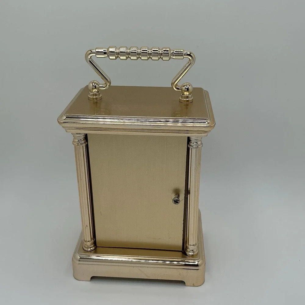 Vintage Style Table Mantel- silver Tone-Classic Decorative Timepiece